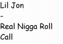 Lil Jon  Roll Call