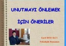 Unutmayı Önlemek İçin Uyarılar...