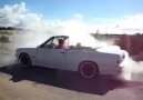 White Cabrio Burnout..*