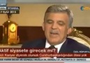 Abdullah Gül aktif siyasete girecek miÇok net bir açıklama