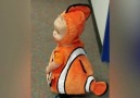 Adorable baby dressed as clown fish