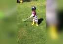 Adorable Tot Fails At Golf