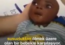 Afrikalı bebeğin suya kavuştuğu an Türk doktoru gözyaşlarına boğuldu.