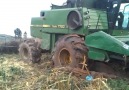 Agricultural Machinery & Technologies - Combine Stuck in Deep Mud