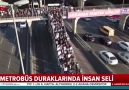 ahaber - Metrobüs duraklarında izdiham