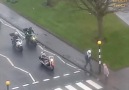 A heartwarming sight of some bikers doing the right thing! Credit storyful