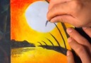 Amazing art drawing with wax colour..