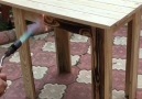 Amazing DIY wooden table! Credit Cemal Açar