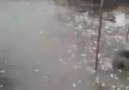 Amazing hailstorm in India