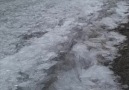 Amazing Ice waves atNorth beach Russia
