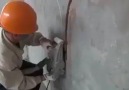 An easy way to insert the cables to the wall