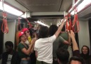 Ankarada 1 Mayıs mitingi dönüşü SYKPlilerden metroda Çav Bella...