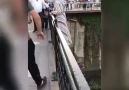 Antakyada intihar girişiminde bulunan vatandaşın kurtarılma anı
