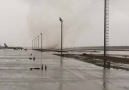 Antalya Havaalanı&HortumAydınlatma direkleri teker teker yıkılıyor...