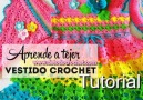 Aprende a tejer maravilloso vestido para nia!! clic en este enlace