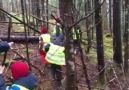 A rainy day hike for the School Age ForestKids.