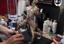 Artist sculpts a creature from his nightmares