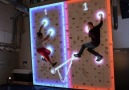Augmented climbing wall game
