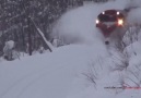 Awesome Powerful Train plow through snow railway tracks