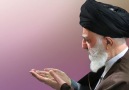 Ayatollah Khamenei performing prayers in the mausoleum of Imam...