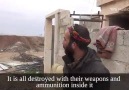 Azazda YPG tarafından imha edilen çete cephaneliği