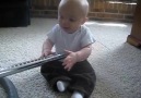 Baby Can’t Stop Laughing At Vacuum