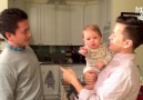 Baby Confused By Dad and His Twin