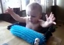 Baby doesnt want to touch weird looking toy...!
