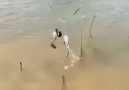Balık tutmaya level atlatan adam
