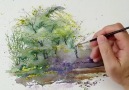 Beautiful Watercolor Landscape by Steve Mitchell Studios...