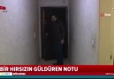 Bir hırsızın güldüren notu