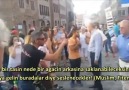 Bir Türk tek basina Israilli göstericilere karsi.. CESARET BUDUR
