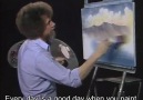 Bir zamanlar hepimizin hayatına renk katan Bob Ross.