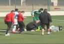 Bursasporlu Serdar Kurtuluş'un hazırlık maçında sakatlandığı a...