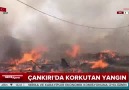 Çankırıda korkutan yangın