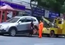 Car Runs Away While Getting Towed Pulling Away Tow Truck