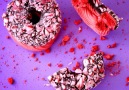 Chocolate and Candy Cane Meringue Donuts