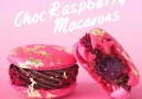 Chocolate Raspberry Macarons