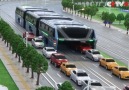 Çin yeni otobüsü ile trafiğe takılmadan aynı anda 1200 yolcu taşıyacak