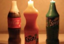 Coca-cola, Fanta and Sprite candles