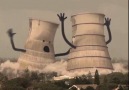 Collapsing cooling towers. By Ecotricity