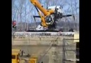 Crane accident - man cheats death!