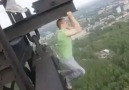 CRAZY daredevil stunt!!! One slip...!