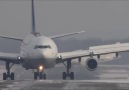 Crosswind Landings during a storm at Düsseldorf on an icy runway.