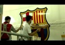 Crowning of an airplane with ''FC Barcelona''