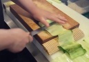 Cucumber gets cut as thin as paper