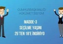 Cumhurbaşkanlığı Hükümet Sistemi Madde - 3