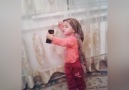 Cute baby girl taking selfie!