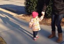 Cute Little Girl Doesn't Like Sidewalk Cracks