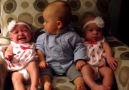 CUTENESS OVERLOAD!! Baby Landon sees twins for the first time.